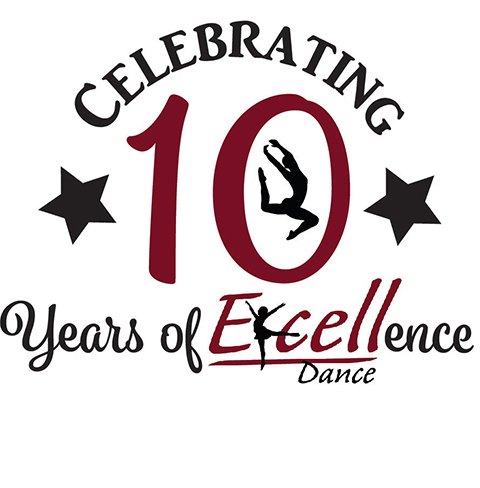 Excell Dance 10 year anniversary logo