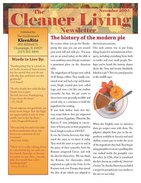 Cover of KleenRite newsletter