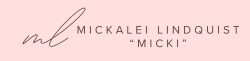 Script initials ML Mickalei Lindquist aka Micki